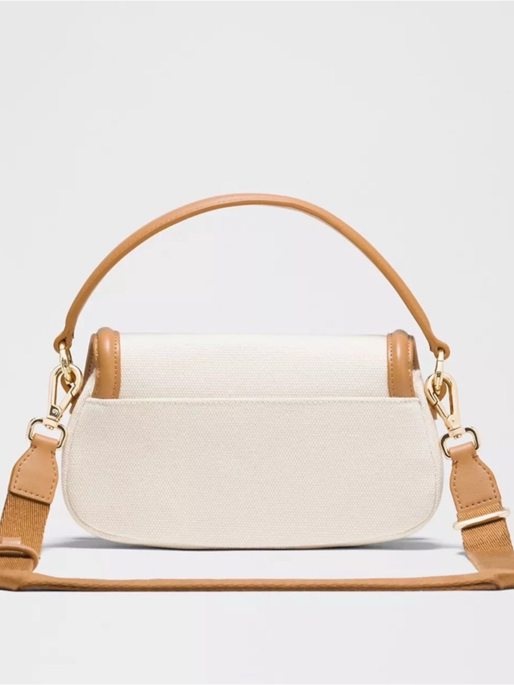 Lululemon Canvas Mini Bag - Natural/Chestnut Brown - Picture 6 of 7